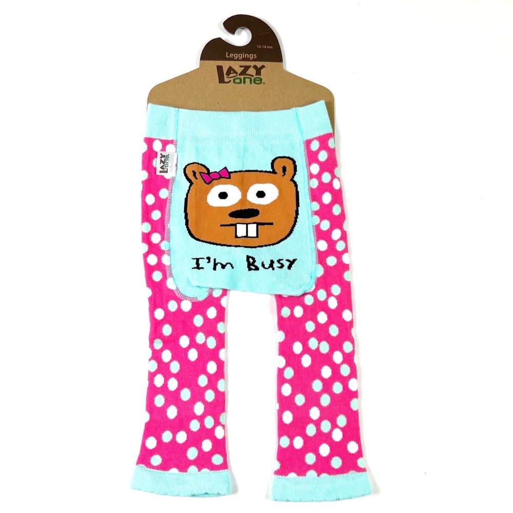 NEW Lazy One I’m Busy Beaver Leggings